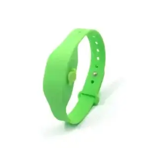 Pulseira de silicone ajustável com chip RFID ou NFC