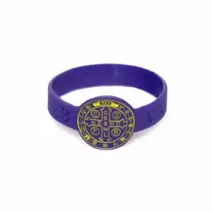 Pulseira de silicone com brasão circular