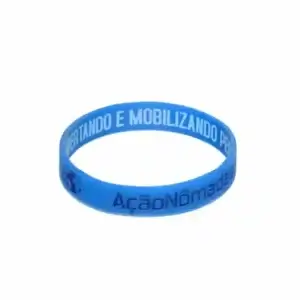 Pulseira de Silicone com Dupla Gravação