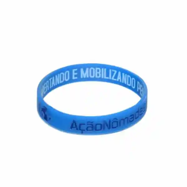 Pulseira de Silicone com Dupla Gravação