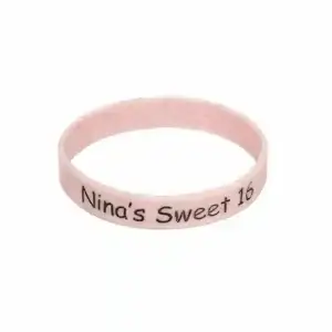 Pulseira de Silicone com Glitter