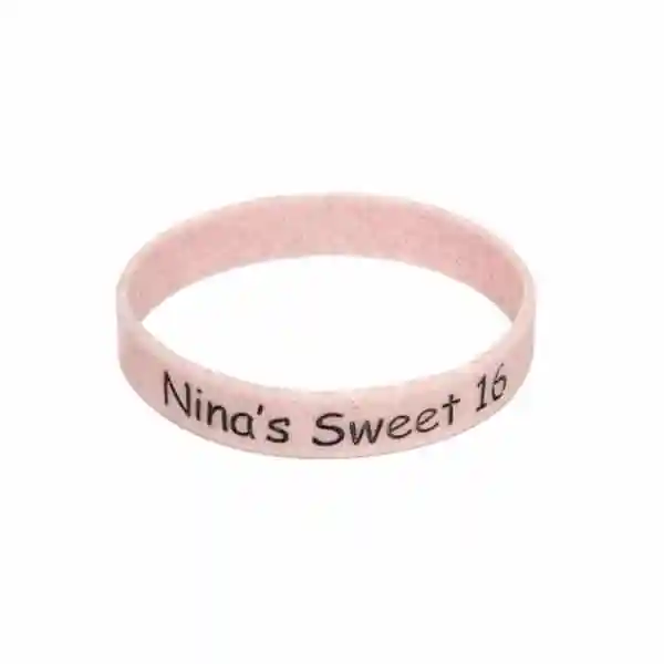 Pulseira de Silicone com Glitter