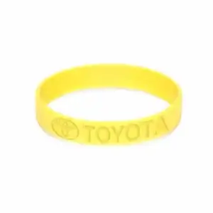 Pulseira de silicone com gravação em baixo relevo