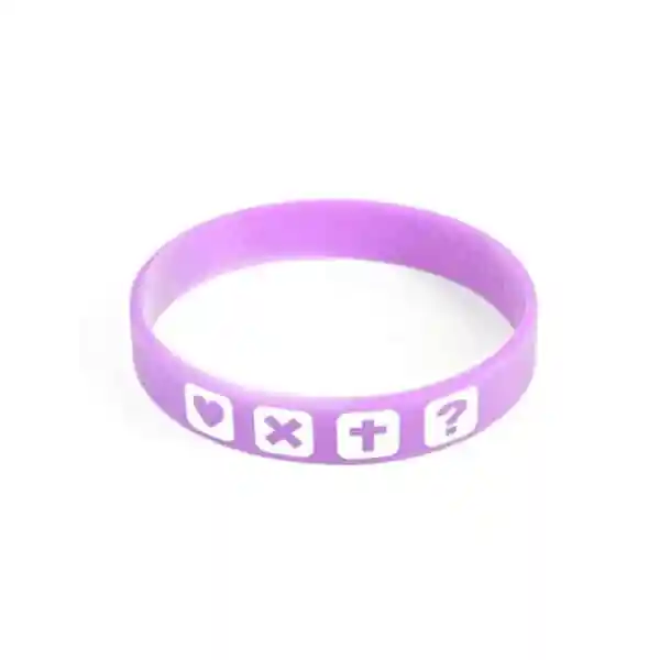 Pulseira de Silicone com Mensagem em Baixo Relevo com Cor