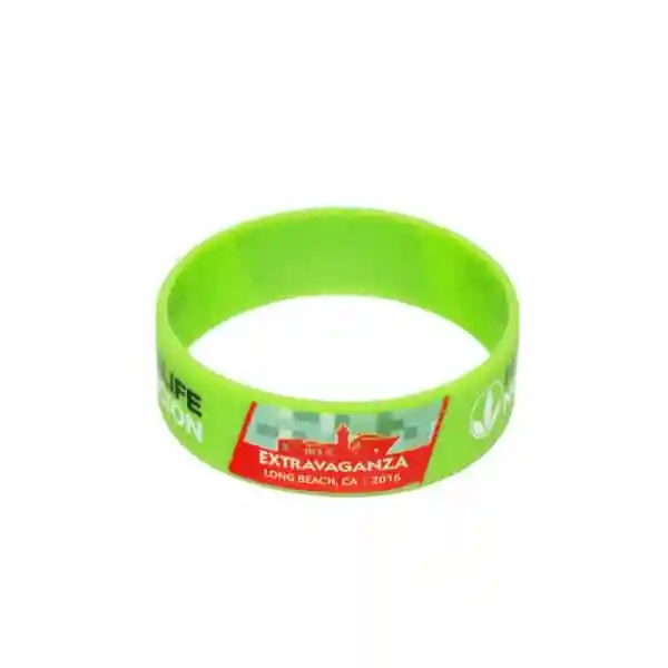 Pulseira de silicone larga com impressão em silkscreen