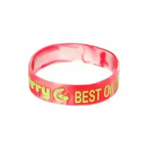 Pulseira de silicone larga mesclada