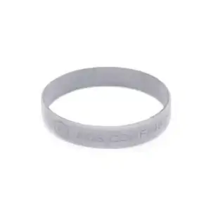Pulseira de Silicone Prateada Personalizada