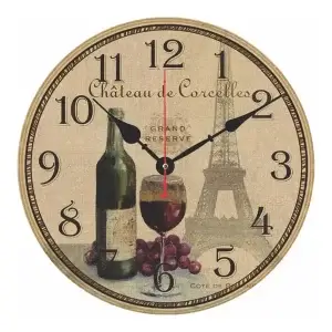 Relógio de Parede Vinho
