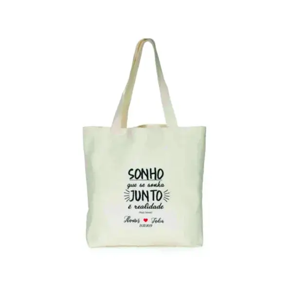 Sacola Personalizada Algodão Cru Ecobag Lembrancinha