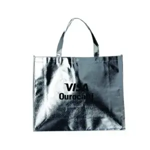 Sacola Tnt Metalizada Personalizado Prata
