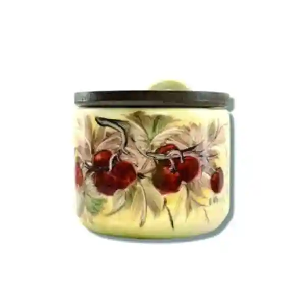 Saleiro de Parede Reto Porcelana Tampa Madeira 700 grs sal