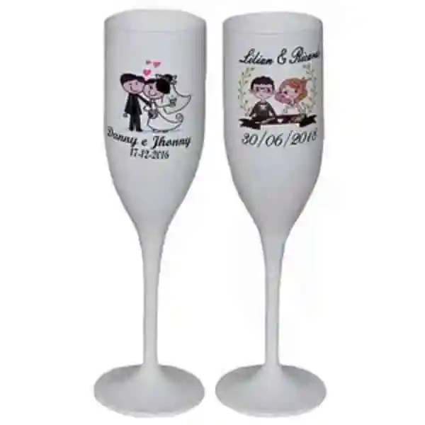 Taças de Acrílico Personalizadas Casamento