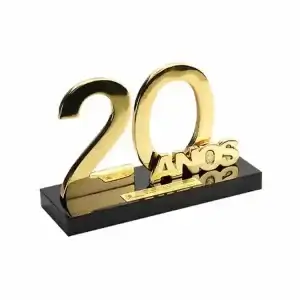 Troféu de 20 anos personalizados