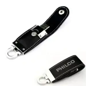 Pen drive 8 gb em couro para brinde personalizado