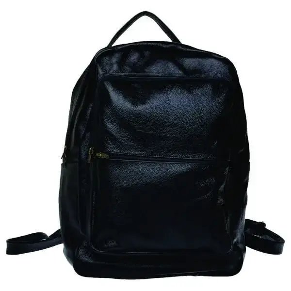 Mochila De Couro Personalizada Preta