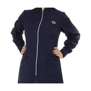 Jaleco Feminino Azul Marinho Gola Padre