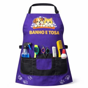 Avental Banho e Tosa Bolsos