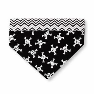 Bandana Dupla Face Caveira Preto e Branco