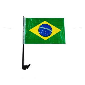 Bandeiras Plásticas do Brasil com Suporte para Carro