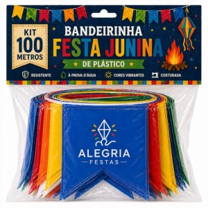 Bandeirinha Festa Junina De Plástico Kit 100 Metros