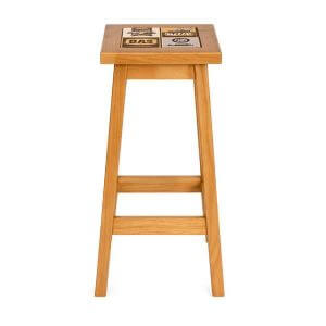 Banqueta Alta Para Bar Com Mix De Estampa Em Azulejo