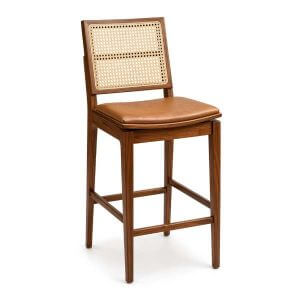 Banqueta Brigite Estofada Estrutura Design Sustentável