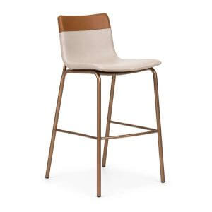 Banqueta Edith Estofada Anatômica Design Contemporâneo