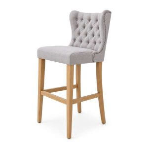 Banqueta Milla Capitonê com Tachas Estrutura Madeira Liptus Design Sustentável