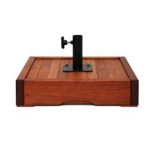 Base para Ombrelone em Concreto Revestida em Madeira