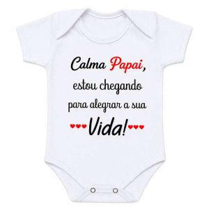 Body Baby Branco Personalizado Mimo Surpresa Para o Papai