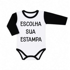 Body Bebê Personalizado com a sua Estampa Manga Longa