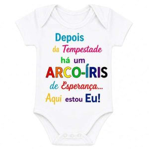 Body Personalizado Bebê Arco Íris
