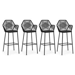 Kit 4 Banqueta Tropicalia Para Balcão Preta Personalizada