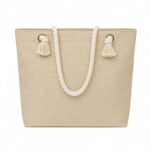 Bolsa Praia e Piscina Brilho e Cordas Areia