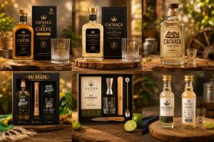 Cachaça Personalizada ideal para presentes, eventos e ações promocionais com exclusividade e destaque para sua marca. Solicite orçamento na Samurai Brindes.