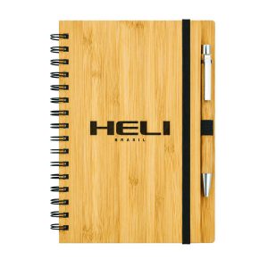 Caderno Com Caneta Em Bambu Personalizado
