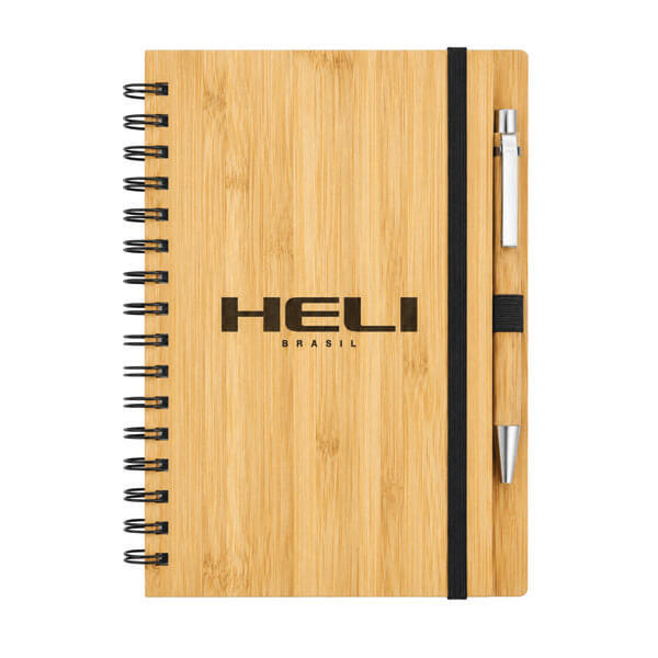 Caderno Com Caneta Em Bambu Personalizado