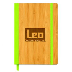 Caderno Ecológico Com Capa de Bambu Personalizado