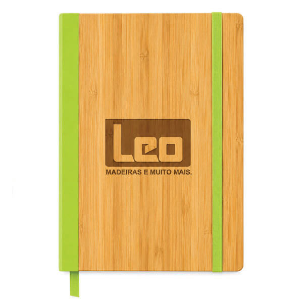 Caderno Ecológico Com Capa de Bambu Personalizado
