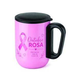 Caneca Térmica 230ml Personalizada Outubro Rosa