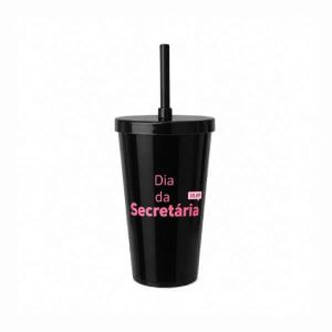Copo com Canudo Dia da Secretaria