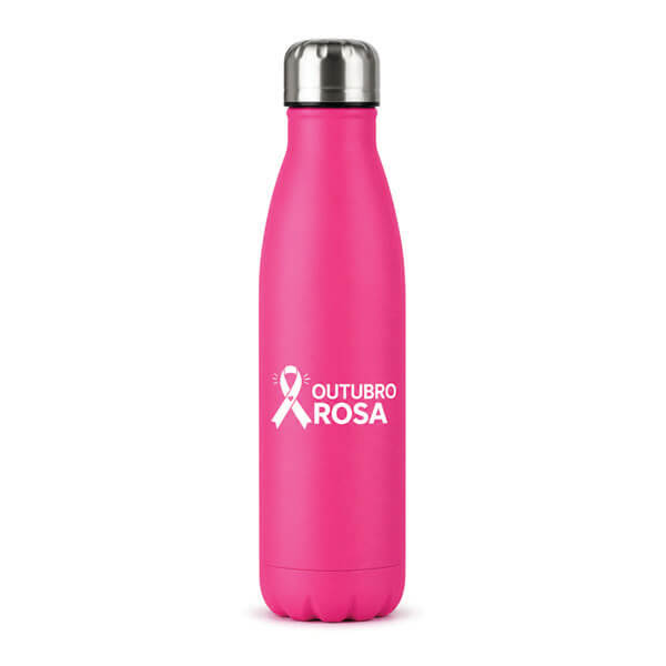 Garrafa Inox 750ml Outubro Rosa