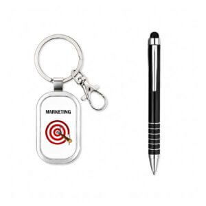 Kit Caneta e Chaveiro Personalizado para Marketing