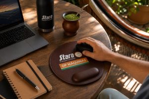 Mouse Pad de Couro Personalizado