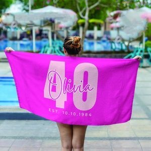 Toalha Outubro Rosa Personalizada