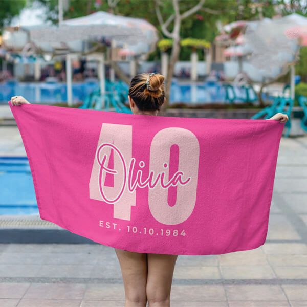 Toalha Outubro Rosa Personalizada