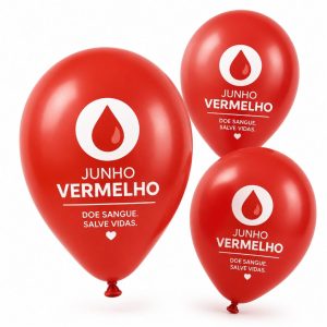 Bexigas Personalizadas Junho Vermelho
