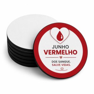 Porta Copos Personalizado Junho Vermelho