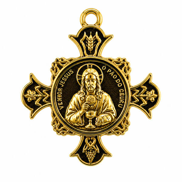 Broche Apostolado Dourado Personalizado