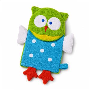 Bucha Luva para Banho Coruja Personalizada